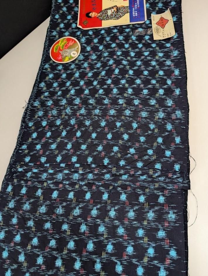 反物 備後絣 正藍 未使用品 －着物工房あかりー