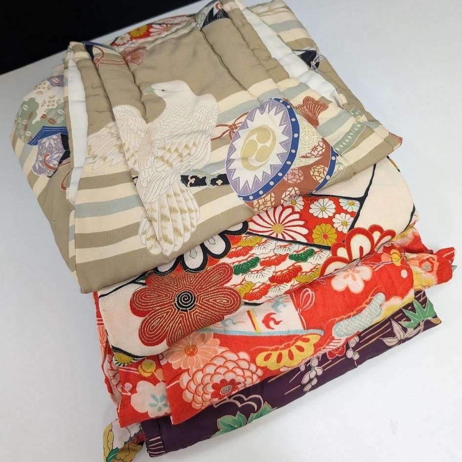 子供　七五三 アンティーク着物　リメイクセット リメイク用 アンティーク着物セット | 4枚 - 着物工房あかり