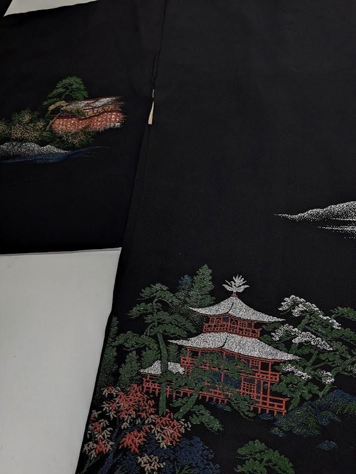 着物 ＆羽織り まとめ売り 材料 リメイク 女性 黒 赤系 リメイク用