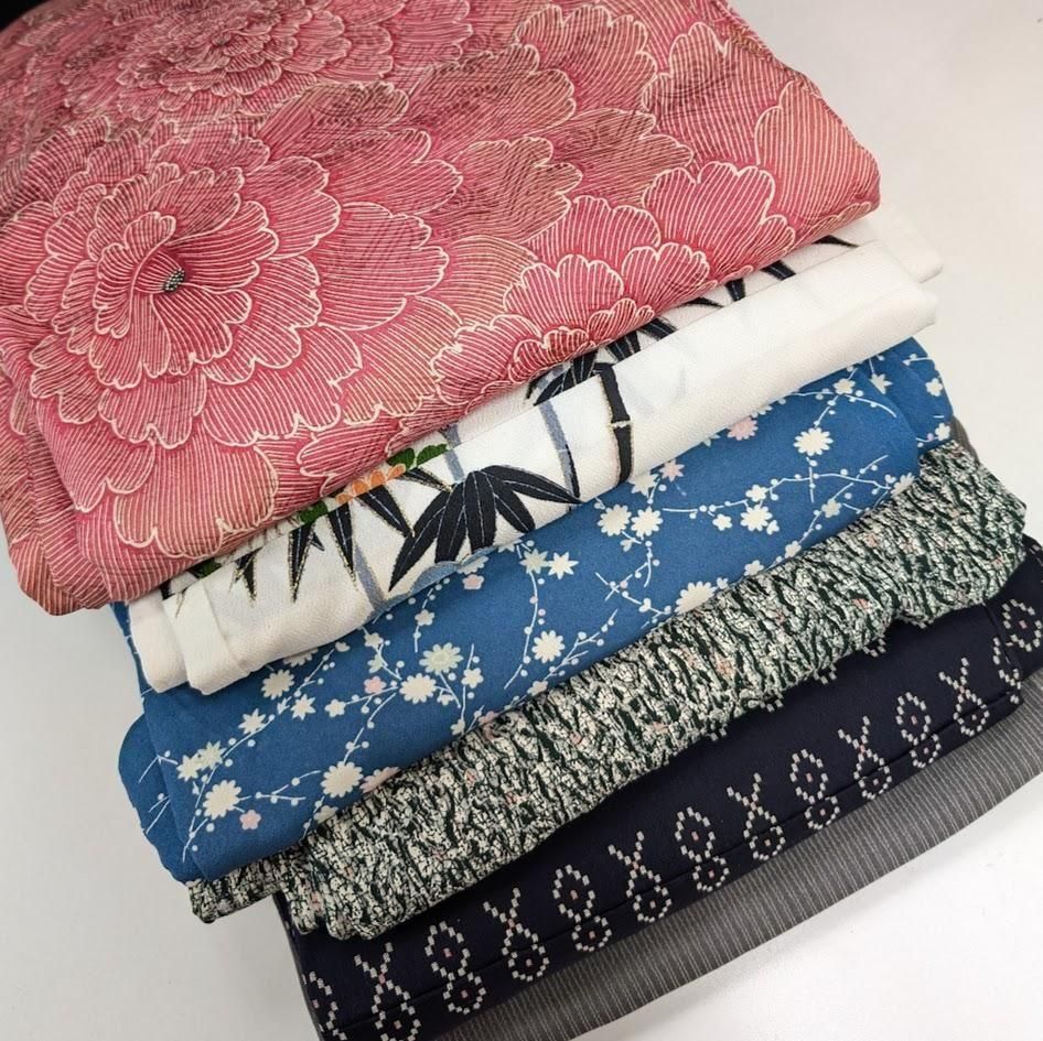 リメイク用 小紋着物  6枚セット<img class='new_mark_img2' src='https://img.shop-pro.jp/img/new/icons11.gif' style='border:none;display:inline;margin:0px;padding:0px;width:auto;' />