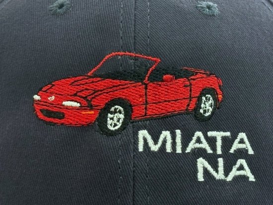 マツダ ユーノス ロードスター NA イラスト刺しゅう入り キャップ 帽子 MIATA ミアータ MX-5 MOSS MOTORS USA NA6CE  NA8C - ５８ドライブ オンラインショップ