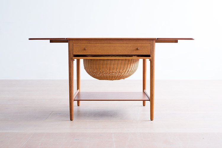 Hans J Wegner AT33 ソーイングテーブル チーク オーク | 北欧家具 haluta