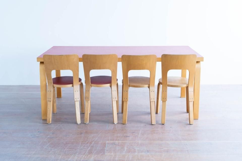Alvar Aalto 83 テーブル リノリウムレッド | 北欧家具 haluta