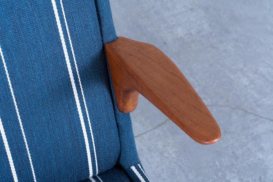 27日まで 北欧 イージーチェア チーク材 フィン・ユール FD136 チーク レザー イージーチェア 北欧