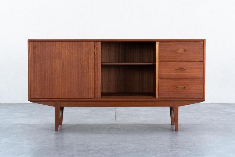 ハンドメイドcafe au lait85091★北欧スタイル サイドボード サイドボード チーク | 北欧家具 haluta (ハルタ)