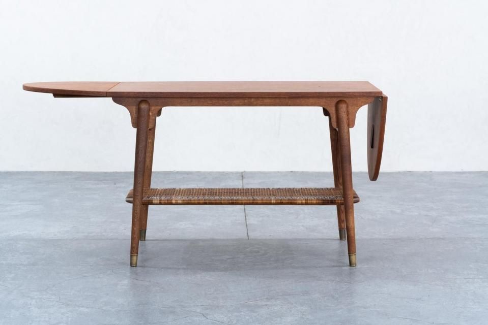 バタフライコーヒーテーブル チーク オーク ラタン | 北欧家具 haluta