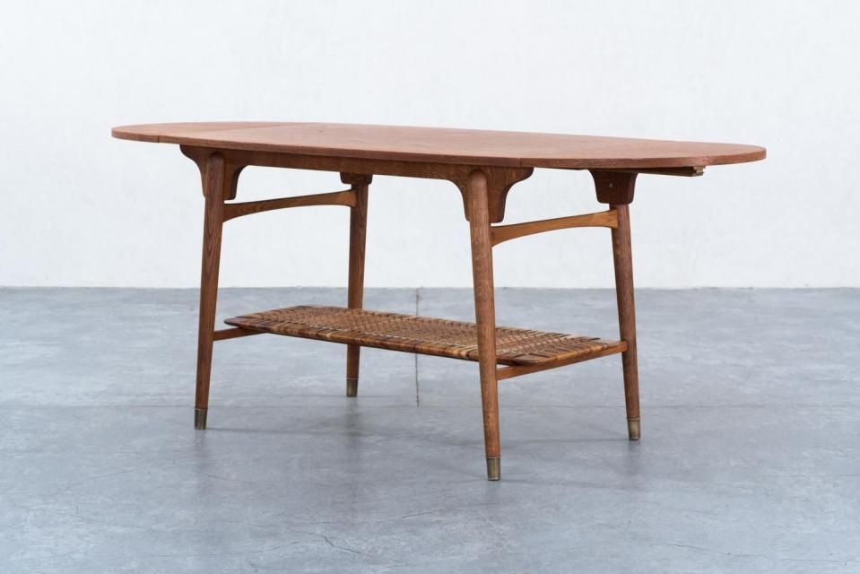 バタフライコーヒーテーブル チーク オーク ラタン | 北欧家具 haluta