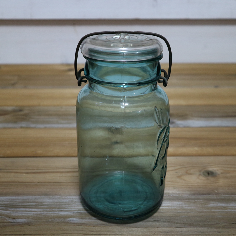 ヴィンテージ メイソンジャー Ball Mason jar ブルー×ホワイト ヴィンテージ メイソンジャー Ball Mason jar ブルー×ホワイト