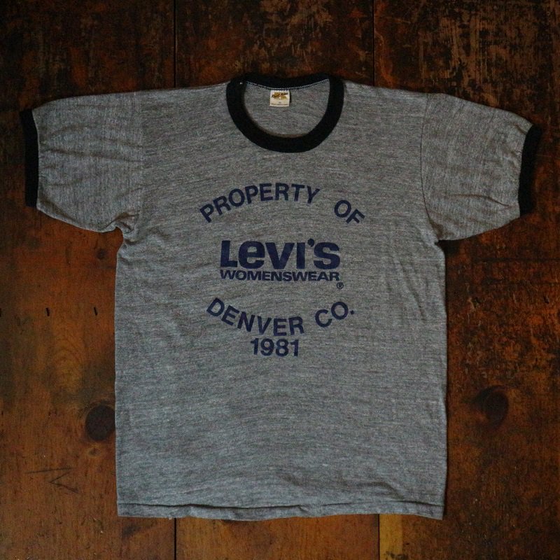 80's RUSSELL リンガーTシャツ Levi's ラッセル 金タグ リーバイス 3段プリント