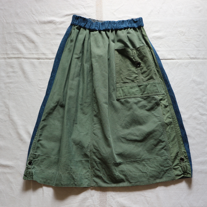 Vintage Remake U.S.ARMY Laundry Bag × Japan 麻デニム リメイク