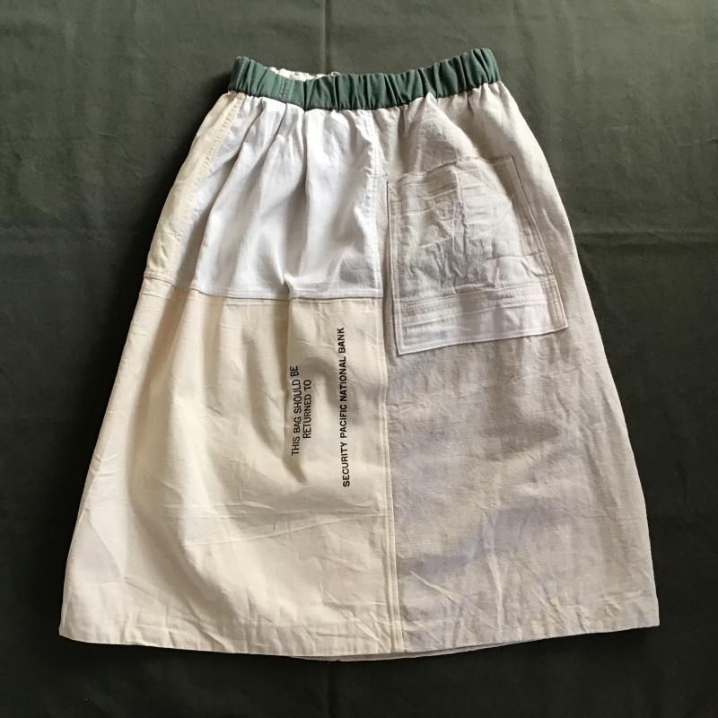 vintage french military フランス軍リネン × アメリカBANK BAG