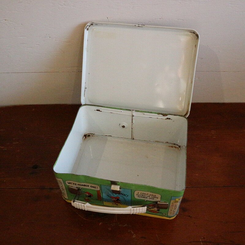 70 S Peanuts Lunch Box スヌーピー ブリキボックス Sunny Garden 岐阜の古着屋 Used Vintage