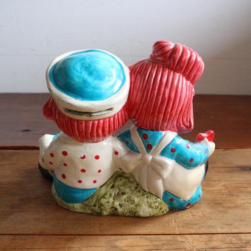 70's Raggedy Ann & Andy ラガディ・アン＆アンディ 貯金箱 - Sunny