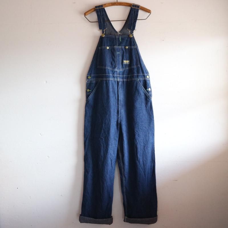 60-70's OSHKOSH B'GOSH オシュコシュ 濃紺 オーバーオール ｗ34