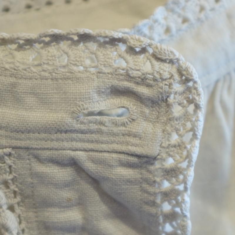 古着 アンティーク ビンテージ 70s リネン ナチュラル ワンピース 美品 20-30's French Antique Linen Dress アンティークリネン