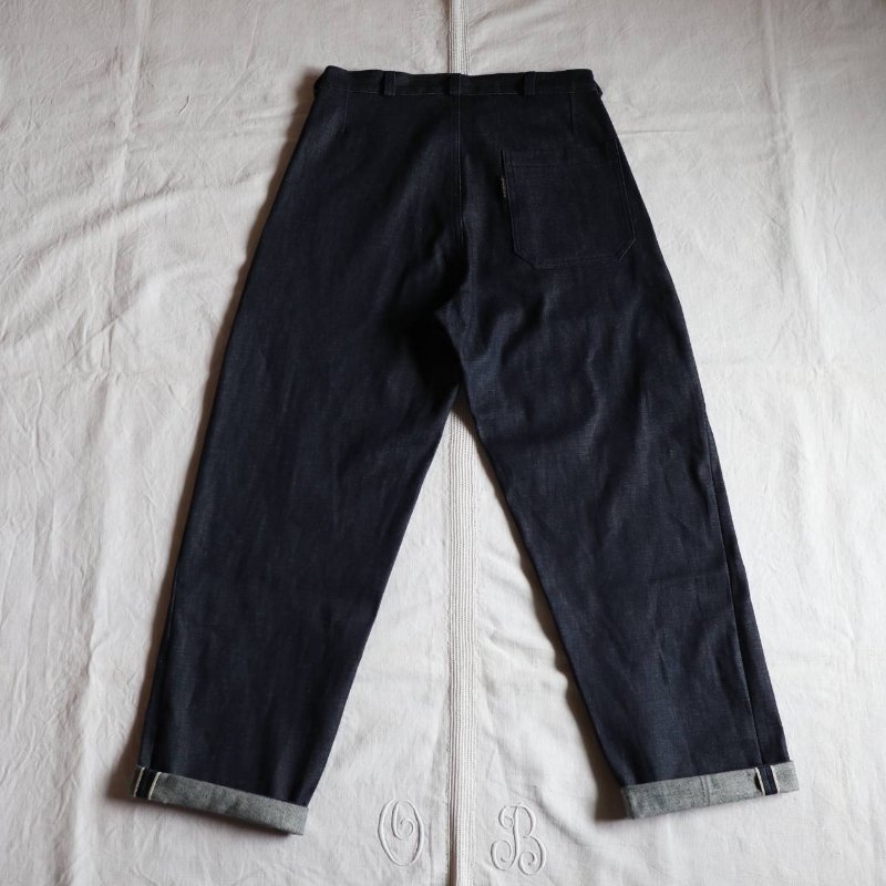 TSUZUKU MASAKI 05 Denim Trousers タックパンツ (Vintage Swedish Military Trousers  pattern) - Sunny Garden｜岐阜の古着屋 USED&VINTAGE