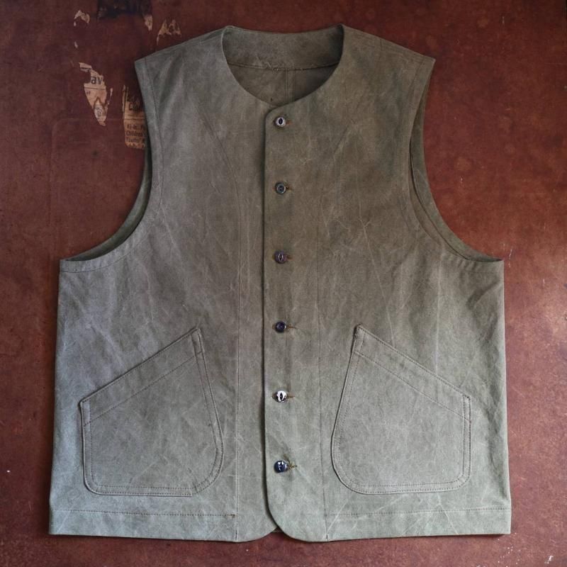 <img class='new_mark_img1' src='https://img.shop-pro.jp/img/new/icons1.gif' style='border:none;display:inline;margin:0px;padding:0px;width:auto;' />40-50's U.S.Military Shelter Half Tent Remake Vest, LARGE#3