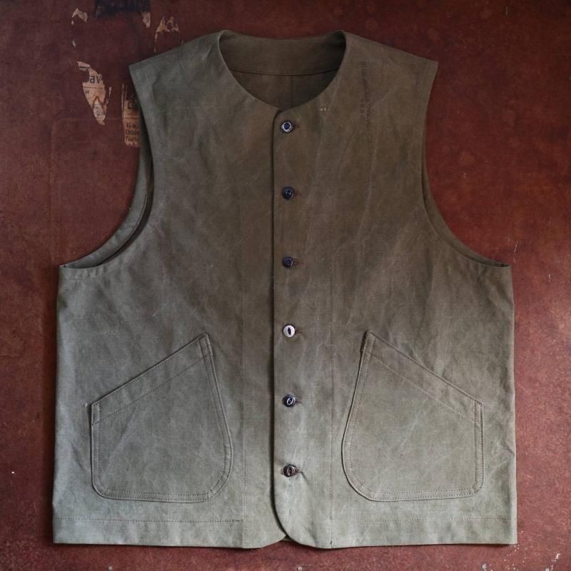 <img class='new_mark_img1' src='https://img.shop-pro.jp/img/new/icons1.gif' style='border:none;display:inline;margin:0px;padding:0px;width:auto;' />40-50's U.S.Military Shelter Half Tent Remake Vest, LARGE#6
