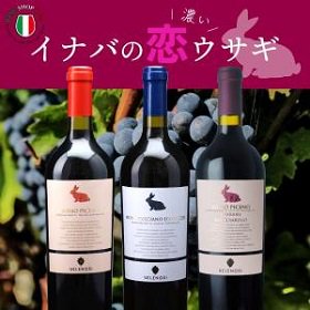 イナバの恋(濃い)ウサギ 赤ワイン3本セット ヴェレノージ イタリア