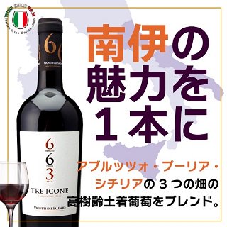 663 トレ イコーネ NV フルボディ 赤ワイン - イタリアワイン専門店 Ｙ＆Ｍ