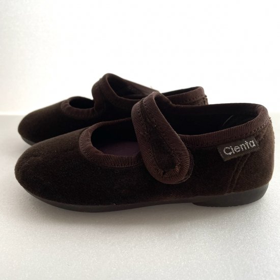 Cienta VELOUR ONE STRAP SHOES brown 新品-