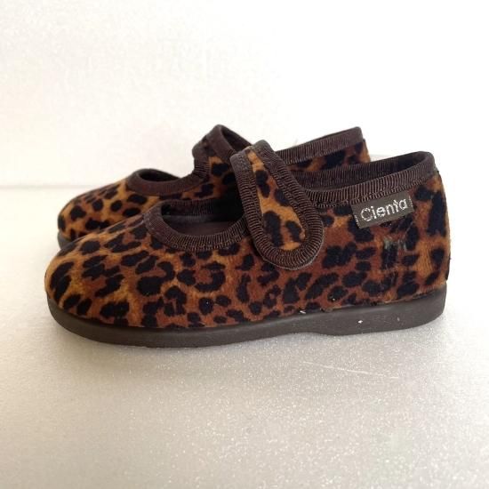 ☆CIENTA シエンタ ベルクロワンストラップシューズ☆brown/leopard 