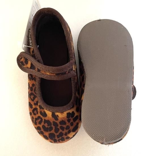 ☆CIENTA シエンタ ベルクロワンストラップシューズ☆brown/leopard 