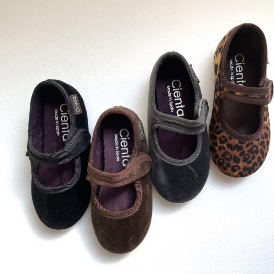 ☆CIENTA シエンタ ベルクロワンストラップシューズ☆brown/leopard 