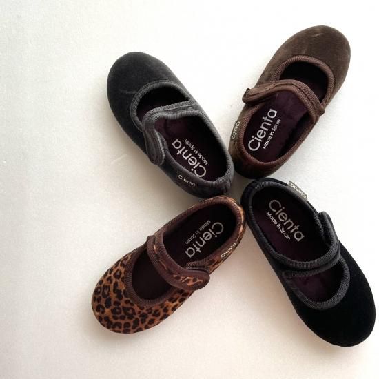 ☆CIENTA シエンタ ベルクロワンストラップシューズ☆brown/leopard 