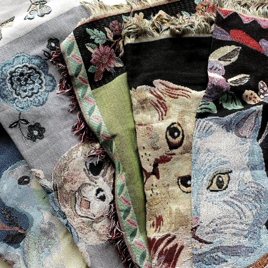 NathalieLete ナタリーレテ Tapestry Rug Two Kitties タペストリー キャット NL377