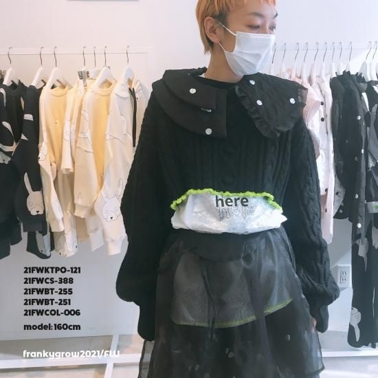 21aw Frankygrow フランキーグロウ Cropped Alan Knit Pullover Ivory 21fwktpo 121 21aw Frankygrow フランキーグロウ Cropped Alan Knit Pullover Ivory 21fwktpo 121