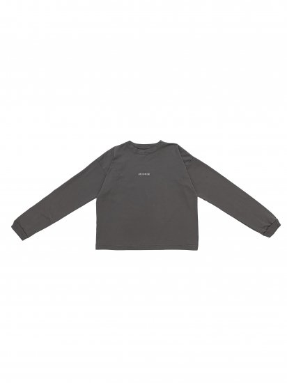 2022AW UNIONINI ユニオニーニ logo long sleeved tee gray CS-060