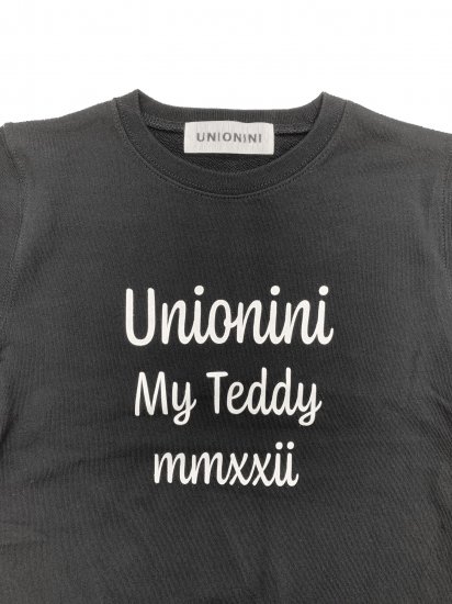 ★2022AW★UNIONINI ユニオニーニ my teddy sweat shirt black WOMEN TR-028