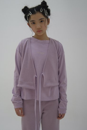 ★2022AW★UNIONINI ユニオニーニ logo long sleeved tee purple CS-060