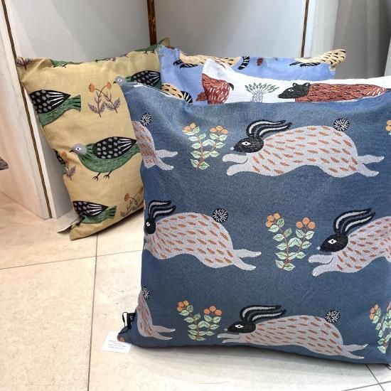 松尾ミユキ Cushion cover Green Bird クッションカバー MM1037