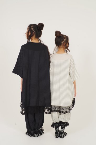 ☆2023SS☆UNIONINI ユニオニーニ star lace long blouse black WOMEN