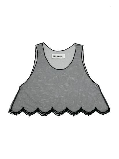 ☆2023SS☆UNIONINI ユニオニーニ tulle tops black AC-077