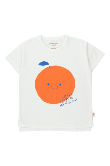 ★2023SS★tinycottons タイニーコットンズ TANGERINE TEE off-white/summer red SS23-043