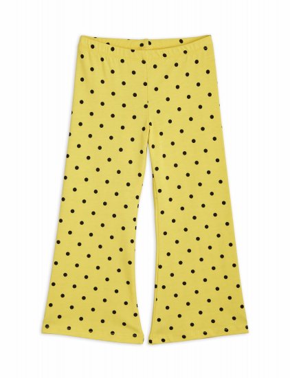 ☆2023SS☆mini rodini ミニロディーニ Polka dot flared trousers Yellow