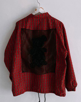 ☆2023SS☆frankygrow フランキーグロウ TAPE EMBROIDERY BEAR CHECKED