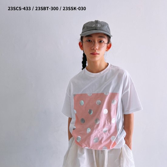 ★2023SS★frankygrow フランキーグロウ BEAR CUT JQ SIDE GATHERED PANTS WHITE 23SBT-300