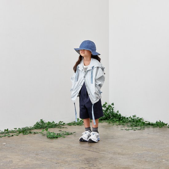 ★2023SS★MOUN TEN. マウンテン MT check sailor hoodie saxe 23S-MB27-1329