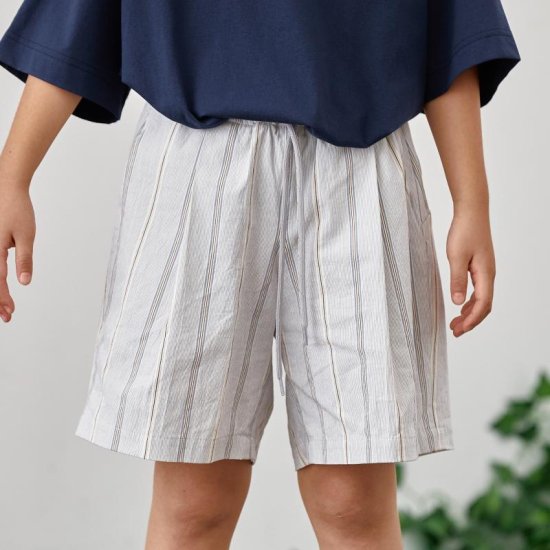 ☆2023SS☆MOUN TEN. マウンテン organic stripe shorts greige 23S