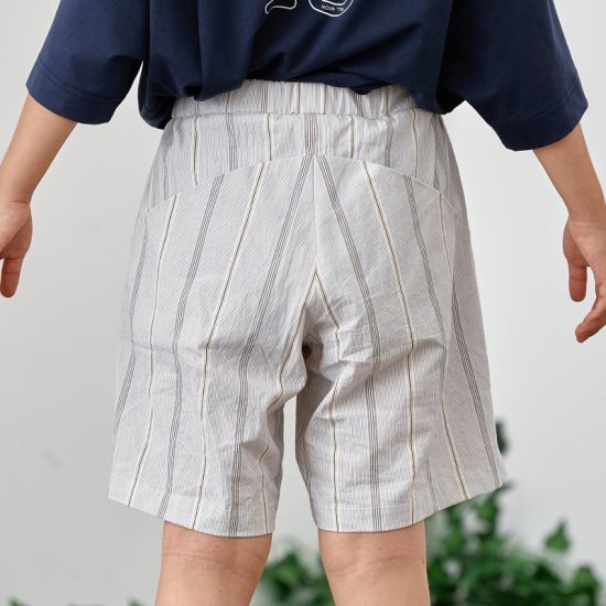 ☆2023SS☆MOUN TEN. マウンテン organic stripe shorts greige 23S