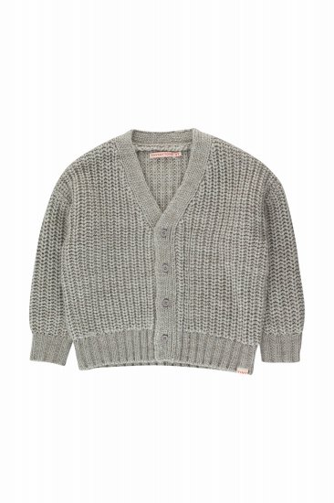 ★2023AW★tinycottons タイニーコットンズ SOLID CARDIGAN light grey AW23-323