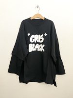 <img class='new_mark_img1' src='https://img.shop-pro.jp/img/new/icons5.gif' style='border:none;display:inline;margin:0px;padding:0px;width:auto;' />GRIS BLACKGRIS  Layered sleeve tee #GRIS BLACK