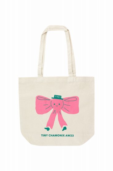 ★2★2023AW★tinycottons タイニーコットンズ TINY BOW MERCHANDISE BAG light cream  AW23-Z05