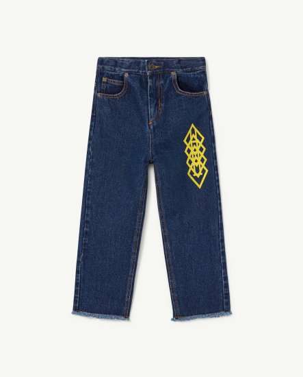 ★2023AW★The Animals Observatory ANT DENIM KIDS PANTS F23060_064_DY  Navy_Logos 064