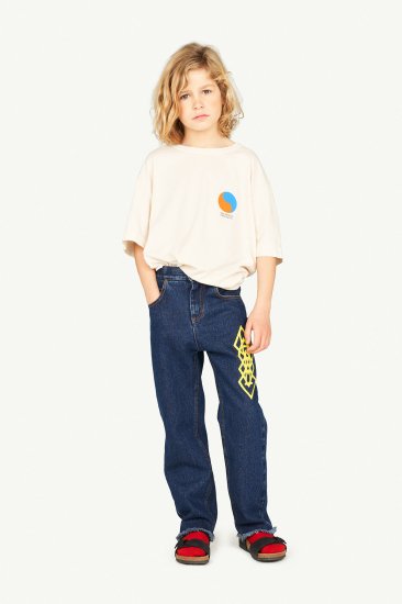 ★2023AW★The Animals Observatory ANT DENIM KIDS PANTS F23060_064_DY  Navy_Logos 064