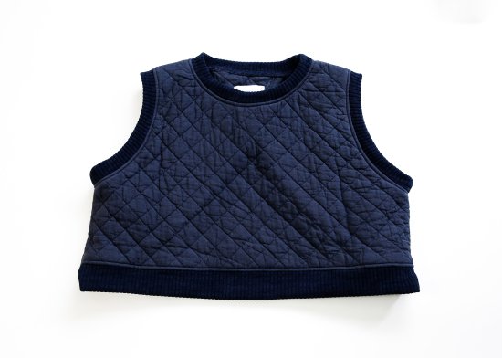 ☆2023AW☆michirico ミチリコ Quilting vest インクブラック MR23AW-22 (kids/womens)